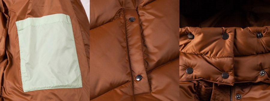 womens long padded jacket detail womens long padded jacket detail